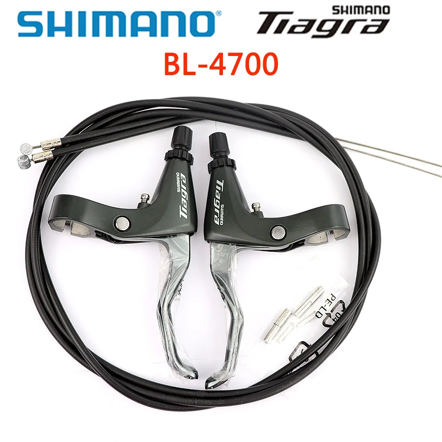 Shimano Tiagra BL-4700 плоские тормозные рычаги для шоссейного велосипеда, велосипедного велосипеда, набор тормозных рычагов с Т-образным кабелем и корпусом