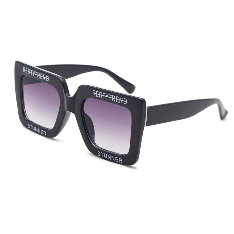 Модные женские солнцезащитные очки Квадратные мужские и прозрачная оправа