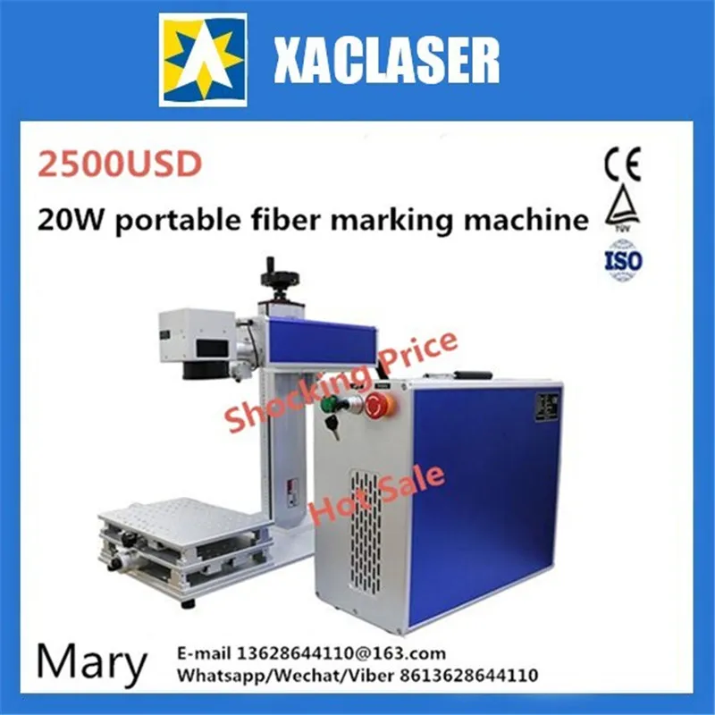 

high precision portable Easy operation software fiber laser marking machine for metal,watches,camera,auto parts on hot sale