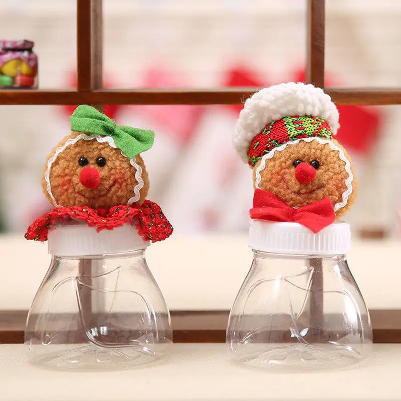 НОВАЯ РОЖДЕСТВЕНСКАЯ плюшевая банка для конфет домашние бутылки хранения Санта