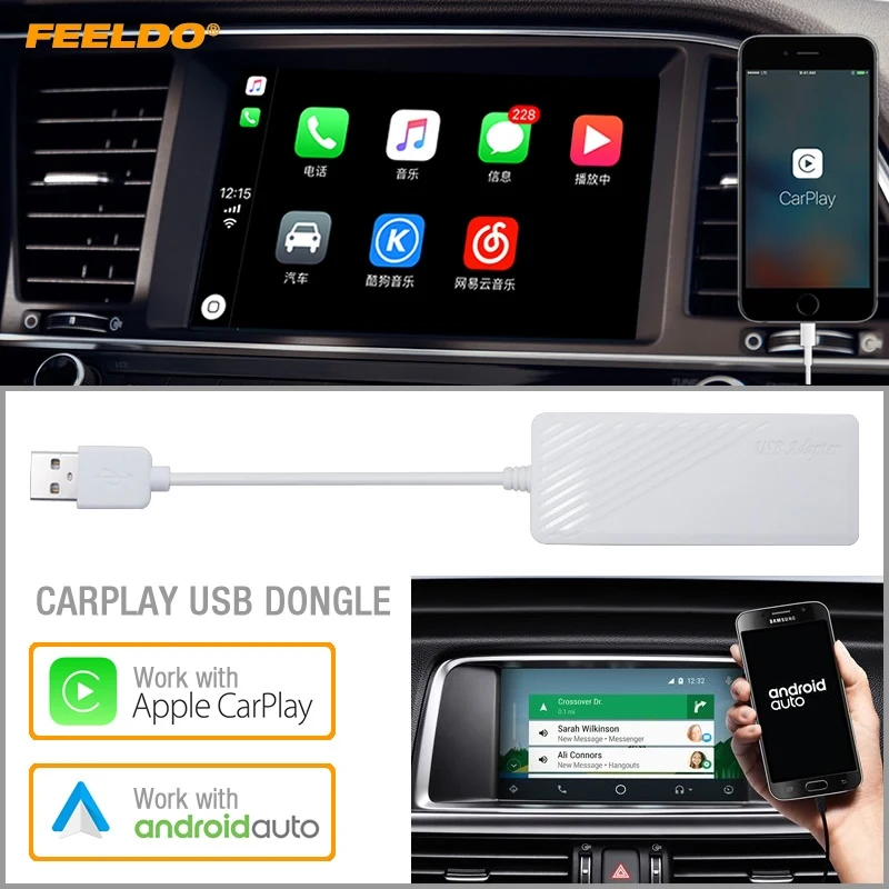 

FEELDO USB DONGLE Work With Apple iOS CarPlay Android Auto For Car Android System Headunit Navigation Player #MX5926