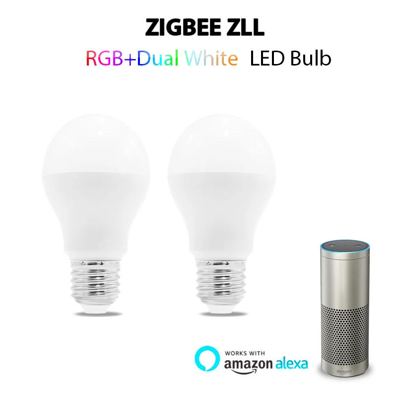 ZIGBEE умный дом светодиодный 6 Вт лампочка RGB+ CCT Lcolor светодиодный лампочка совместима с Amazon Echo Plus Echo Show Alexa SmartThings lighttify