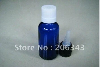 20ml blue essential oil bottle with plastic cap,plastic dropper for cosmeticl packaging