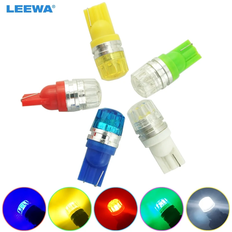 LEEWA 5 шт цветный автомобиль T10 194 168 W5W 5630 2 светодиодный 2SMD боковой Клин хвост