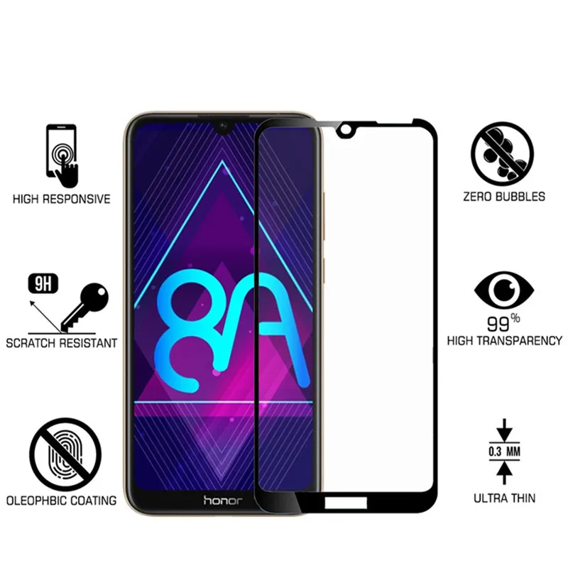 Защитное стекло закаленное для Huawei Honor play 8a Y6 pro 2019|Защитные стёкла и плёнки