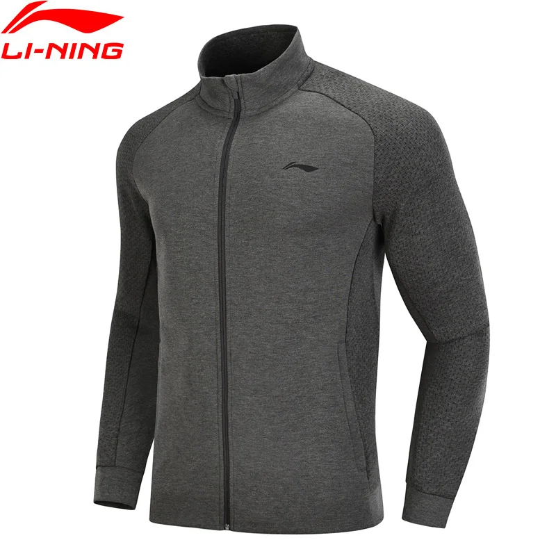 Li Ning мужская тренировочная серия Толстовка Sweate 63% полиэстер 37% хлопок застежка