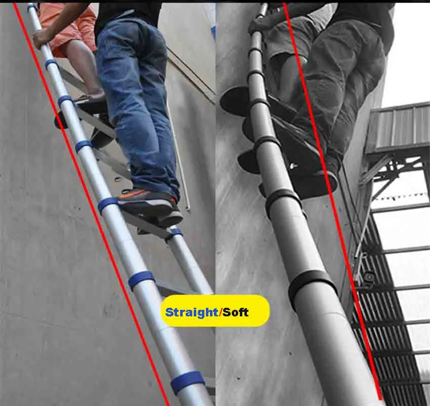 High Quality Thickening Aluminium Alloy Herringbone Ladder Portable Household Telescopic Ladders 2.05M+2.05M 7+7 Steps