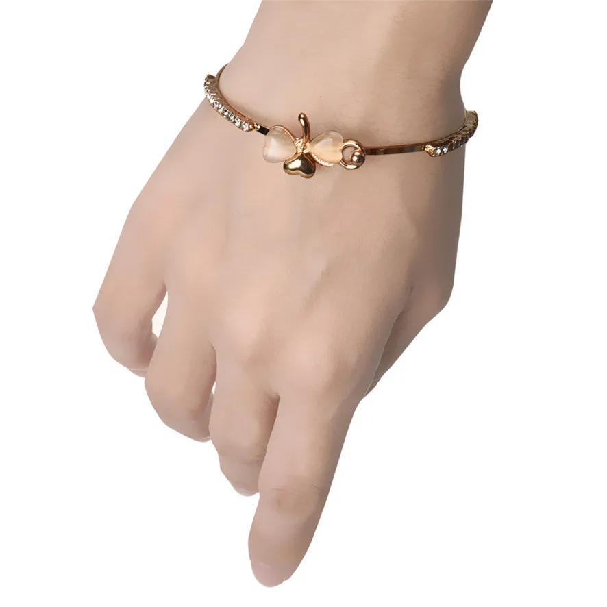 Женский Браслет манжета с кристаллами 10 #10810042510 Лучшая цена|bangle jewelry|bracelet fashionfashion
