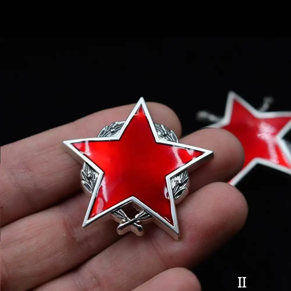 WW2 Золотая Звезда значок СССР труда, медаль почета CCCP медаль на заказ Ленин Красная звезда медали - Цвет: Темно-бордовый