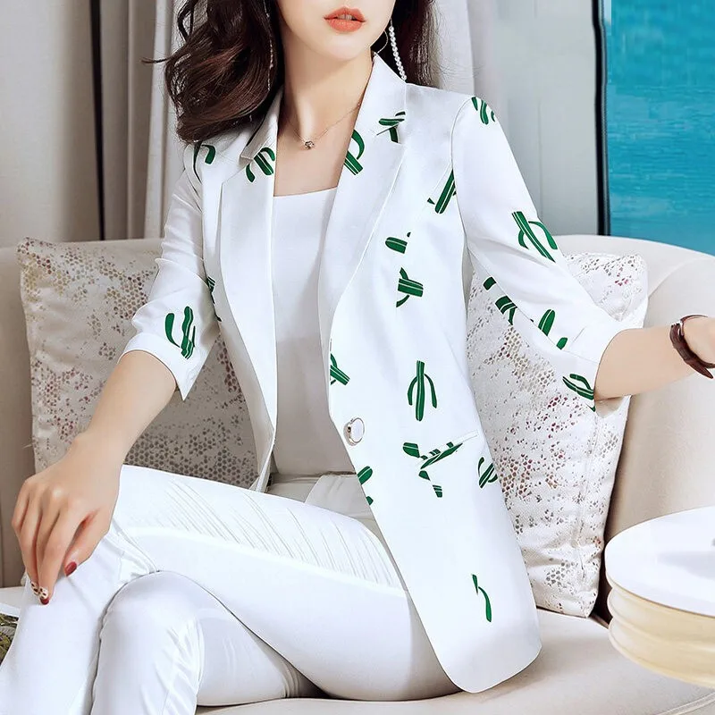 office Ladies Plaid Blazer Long Sleeve Loose Houndstooth Suit Coat Jacket Women Blazers Female 2019 Office | Женская одежда