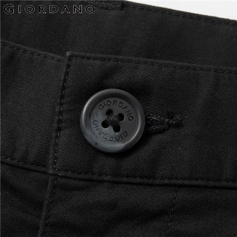 Giordano повседневные брюки на средней талии из натурального хлопка имеется - Фото №1