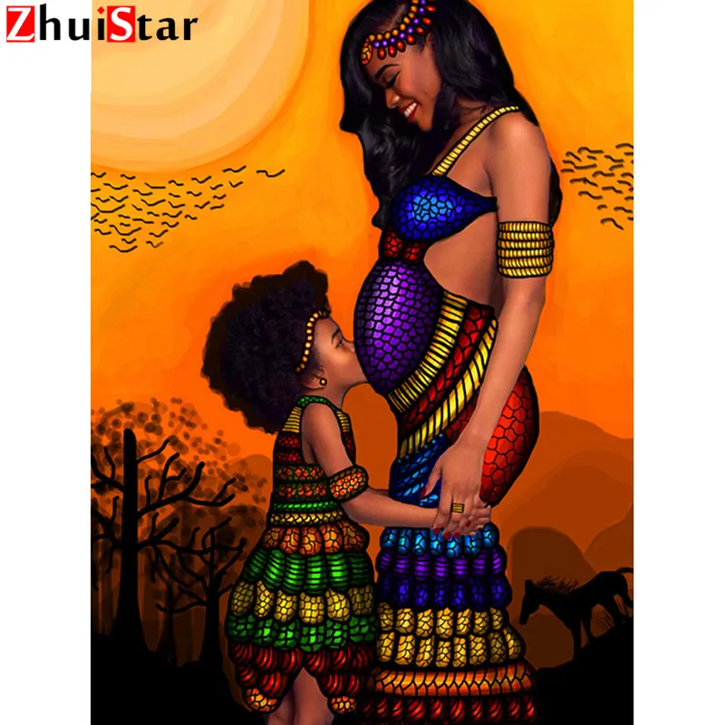 

Diamond Embroidered maternal love 5D DIY Diamond Painting Full square Diamond Picture Rhinestone Mosaic Decor Home Gift XY1