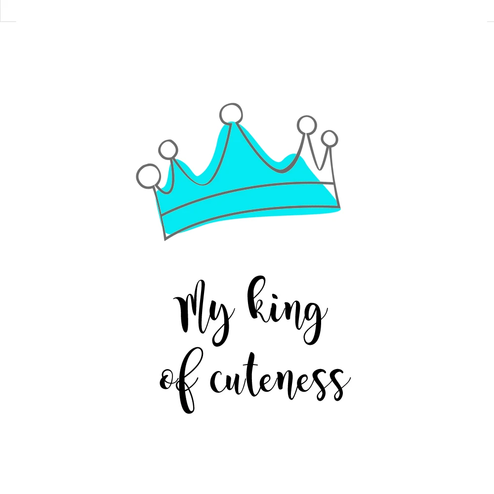 Картина на холсте искусственная картина милая мультяшная Корона мой маленький