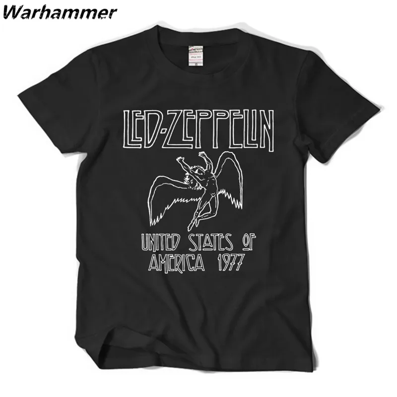 Led Zeppelin 1977 тур футболка Для мужчин рок н ролл вентилятор Повседневное Детская