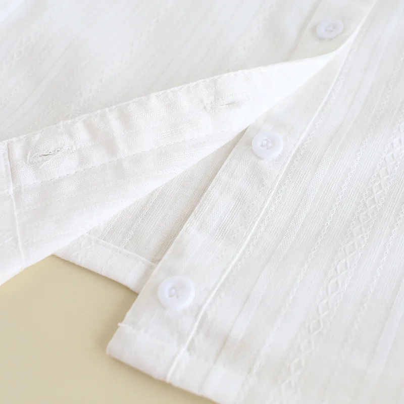 Новинка 2019 женские рубашки с цветочной вышивкой Хлопковая женская белая рубашка