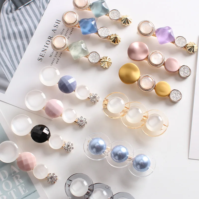 

Fashion ins geometry Women Acetic AcidElegant and sweet Hair Clips Hairpins Barrettes Girls Hairgrips Hair Accessories Acrylic