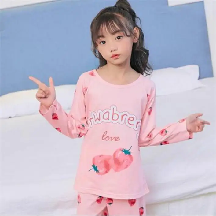 style 15 Детский комплект с длинными рукавами; модная Пижама; одежда для сна; детский подарок на день; детская пижама для отдыха с героями мультфильмов; милые пижамы для девочек - Цвет: style 15