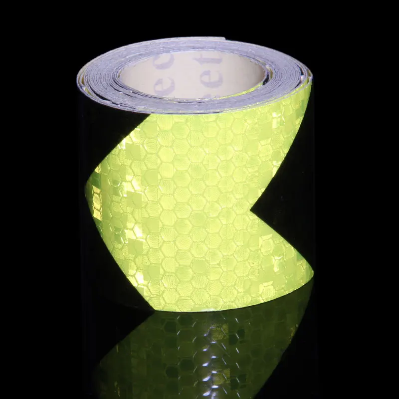 lime black 3 м безопасности Предупреждение наклейка светоотражающая клейкая лента для стайлинга автомобилей багажник мотоцикл езда на велосипеде на Стикеры Светоотражающие стрелка - Цвет: lime black
