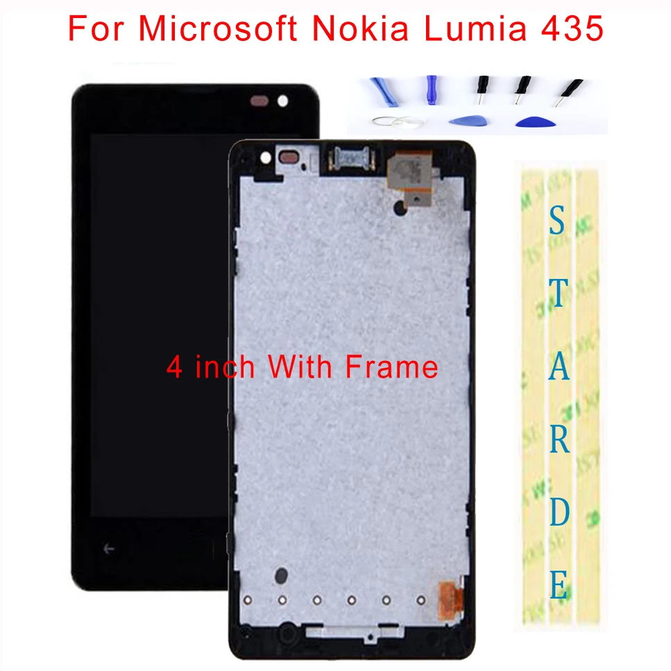 STARDE сменный ЖК дисплей для Microsoft Nokia Lumia 435 сенсорный экран дигитайзер сенсорная