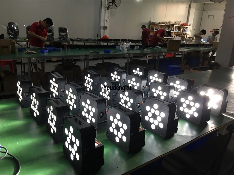 12*18 Вт 6 в 1 rgbwa uv batteria dmx par 64 плоский светодиодный беспроводной led тонкий light|Эффект