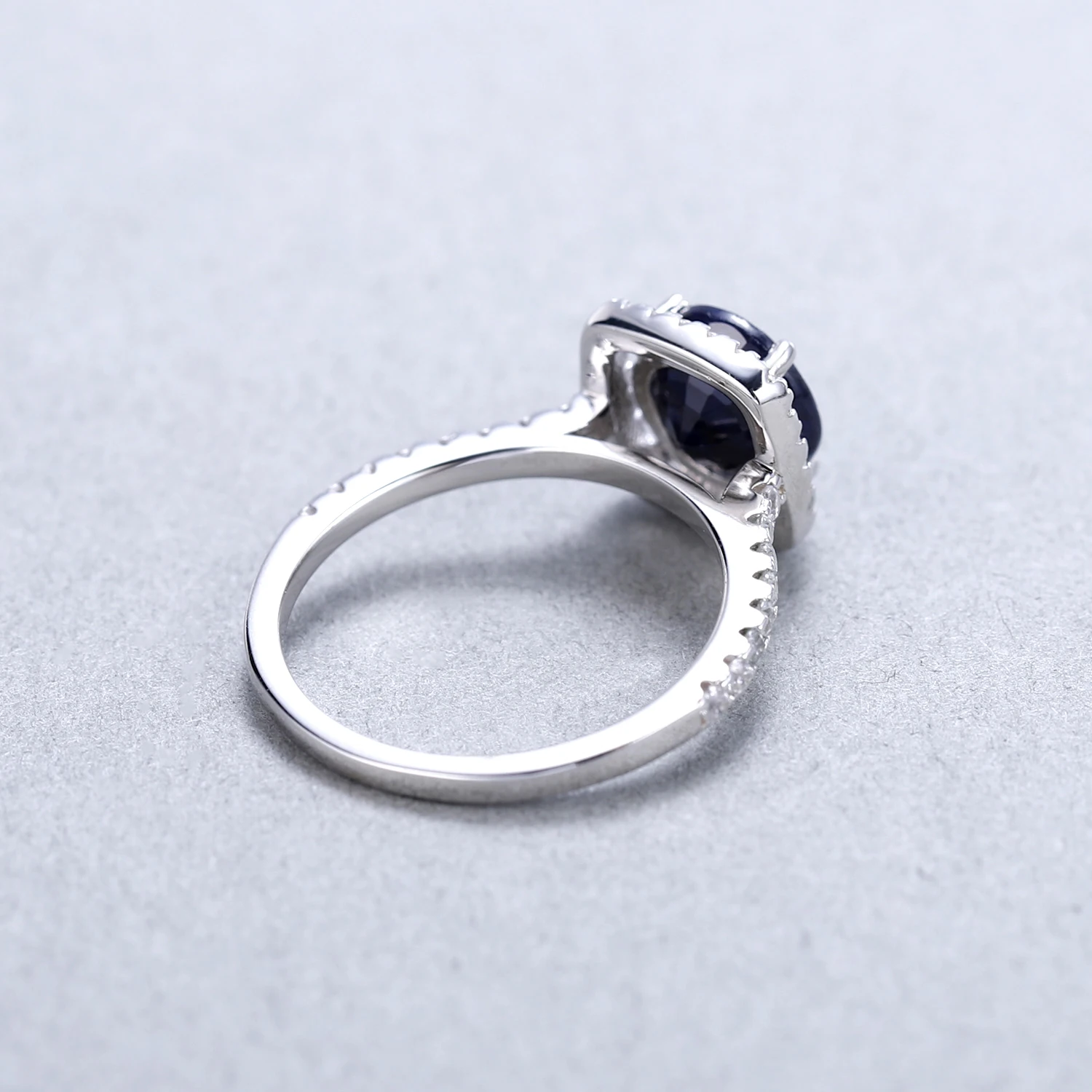Жемчужное балетное кольцо 2.57Ct, натуральный синий сапфир, 925 пробы, серебряное кольцо, хорошее ювелирное изделие, драгоценный камень, обручальное кольцо для женщин