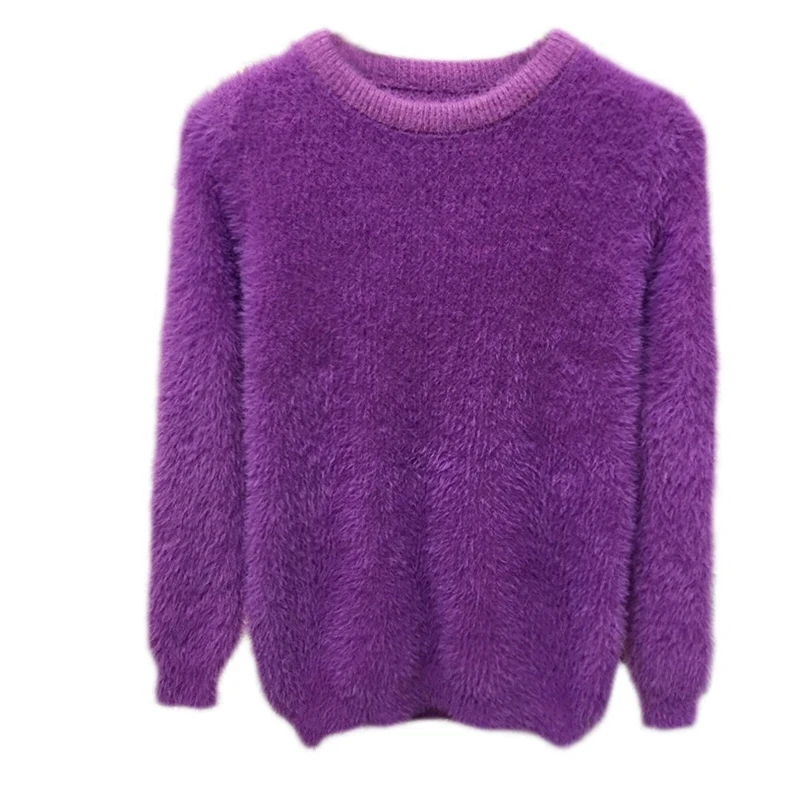 Super soft comfortable warm thickening Mohair Sweater Women 2020 autum winter top pull femme jumper Sweaters And Pullovers | Женская