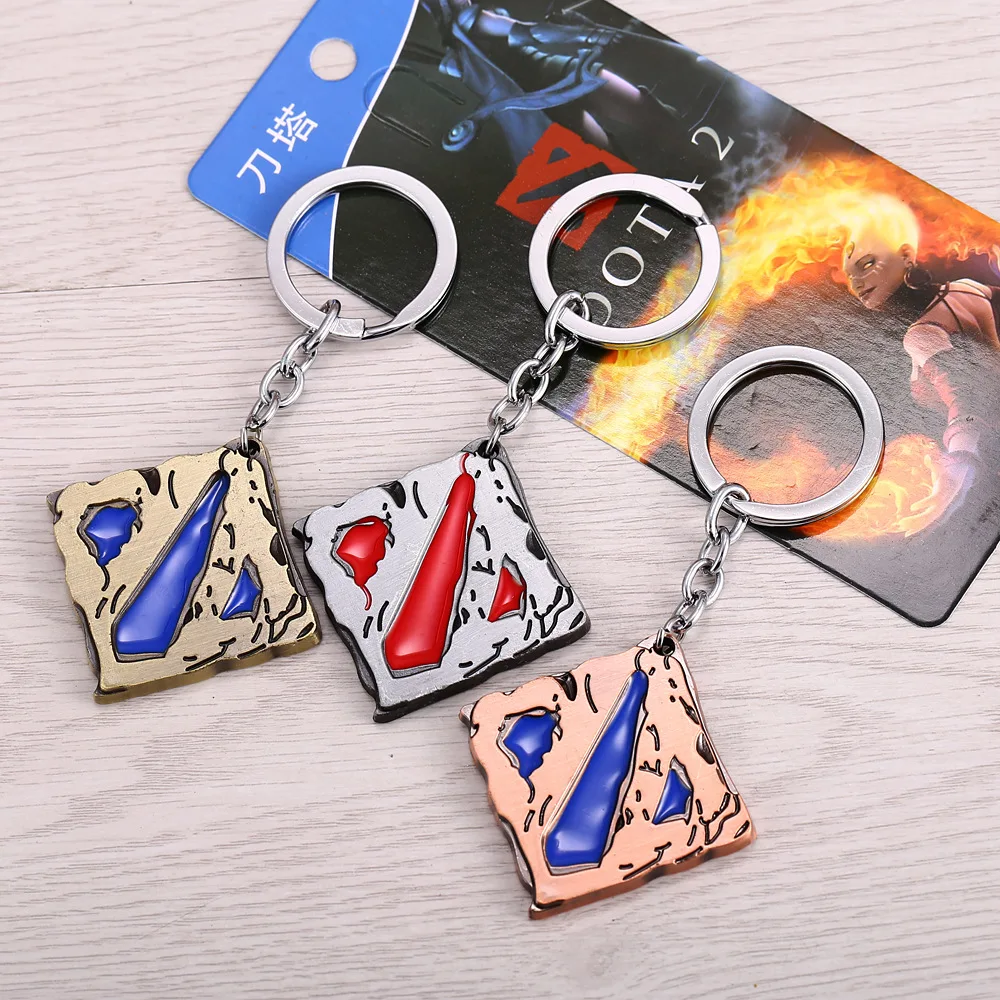 DOTA 2 Alloy badge Keychain Key ring for Men and Women Bag Purse Charm Jewelry Car chian Pendant | Chains