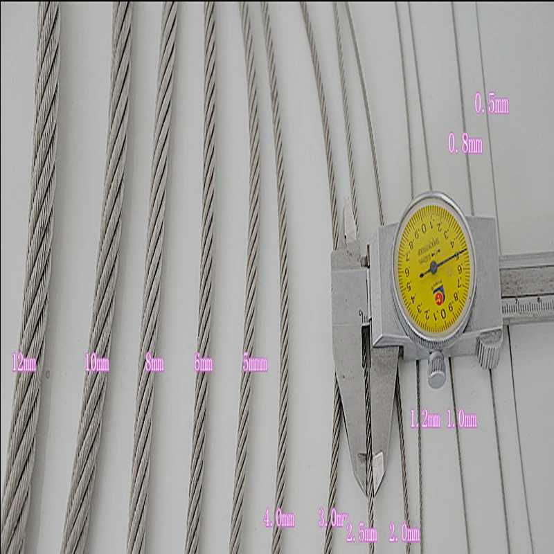 

2.5mm 7*7 Marine 7 x 7 Flexible Stainless Steel Sailboat Wire Rope Cable