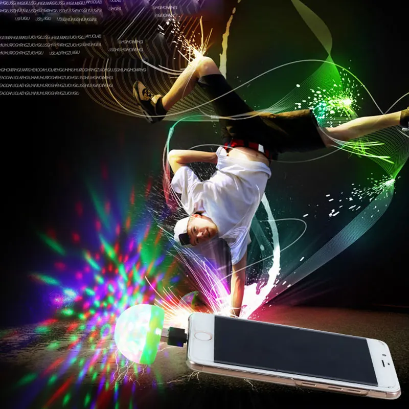 Мини USB волшебный шар света авто вращающиеся лампы лампа светодиодный диско Lumire