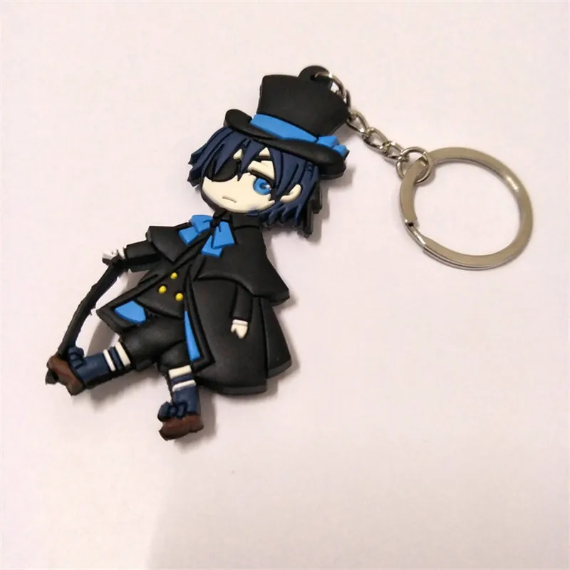 Аниме черный дьякон Черный Дворецкий Ciel Phantomhive Фигурки игрушки ПВХ брелок для