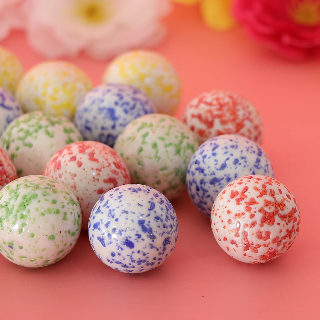 20 шт. стеклянных мраморных шариков (с узором в горошек) для ваз или игр украшения
