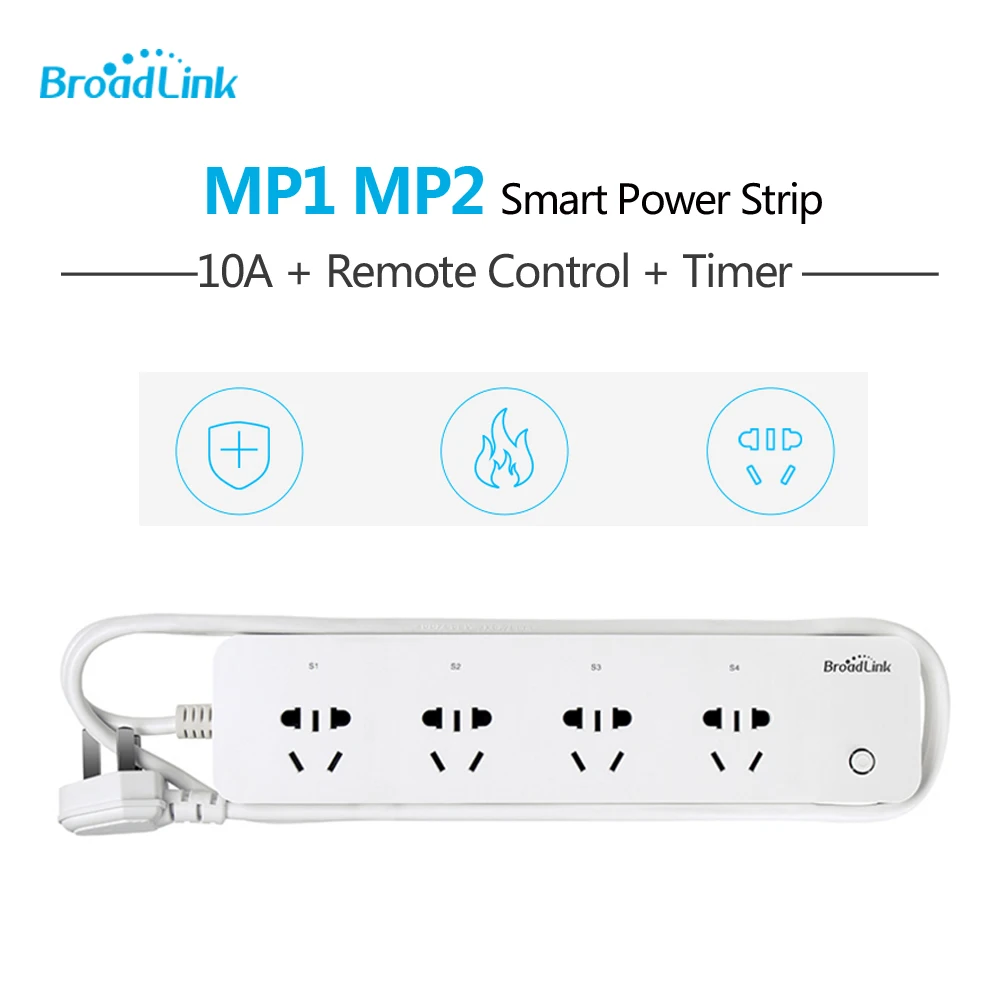 Broadlink MP1 2 Wi Fi Мощность полосы розетка разъем расширения с EU/US/UK/АС адаптер
