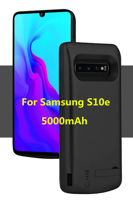 Black For S10e Чехол для зарядного устройства для samsung Galaxy S10 S10e, чехол для зарядного устройства для samsung S10 Plus, чехол для аккумулятора s - Цвет: Black For S10e