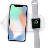 2 in 1 wireless charger for iwatch series 2 3 4 qi fast charging for iphone x 8 8plus sumsang s9 s8 s7 s6 usb pad phone adapter