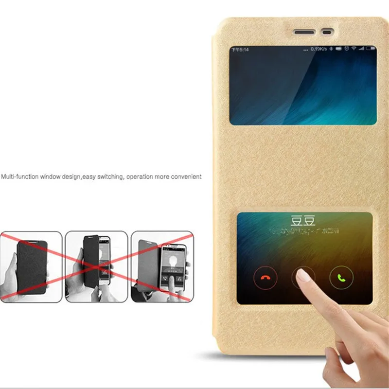 Роскошный кожаный флип чехол для Xiaomi Redmi 4X 4A 4Pro 3 S Note 4 Mi5 Mi5s плюс Вид из окна