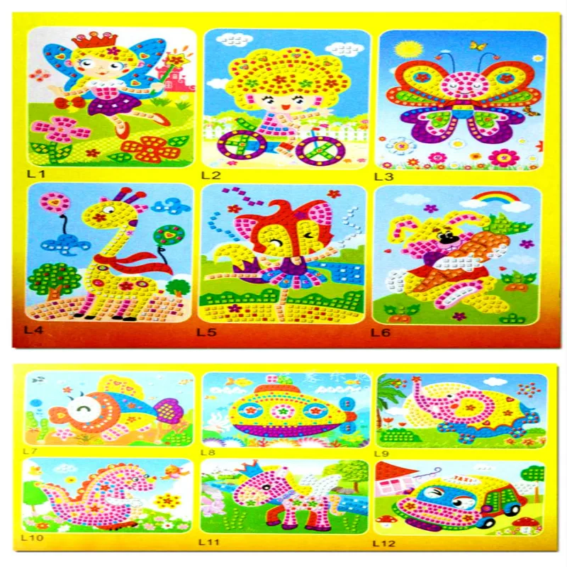 3D Мозаика из пенопласта сделай сам хрустальные наклейки искусство EVA Детский