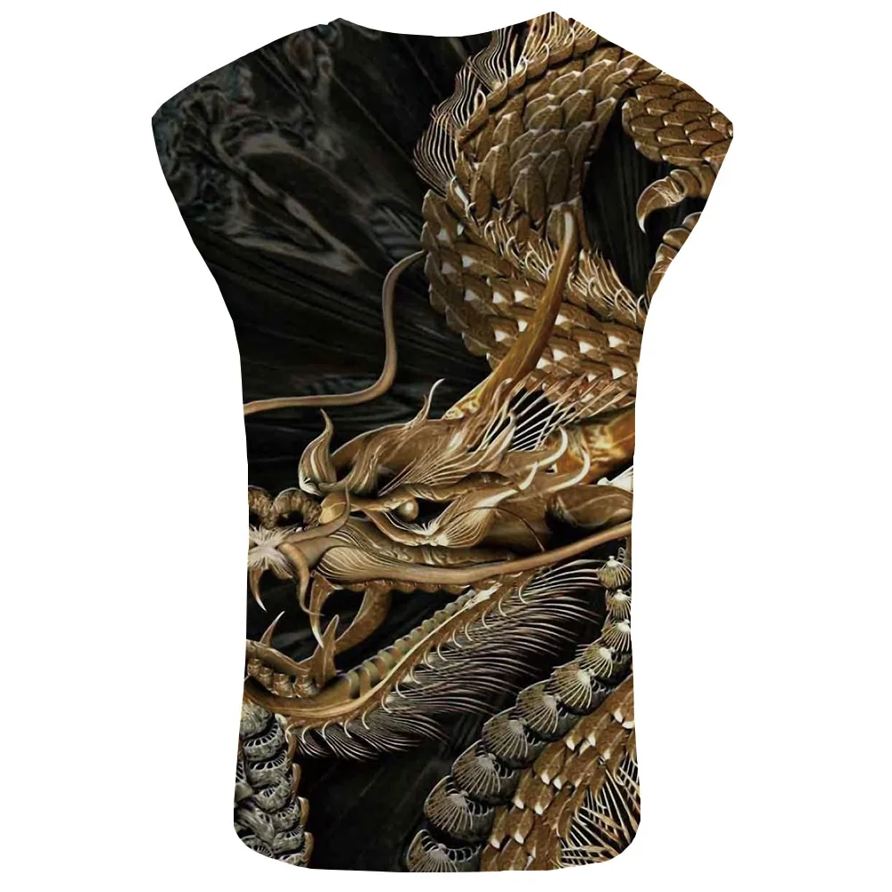 KYKU бренд Dragon Tank Топ для мужчин животное Singlet Dragon Ball Z жилет молния для мужчин s Бодибилдинг война Стрингер мужская майка