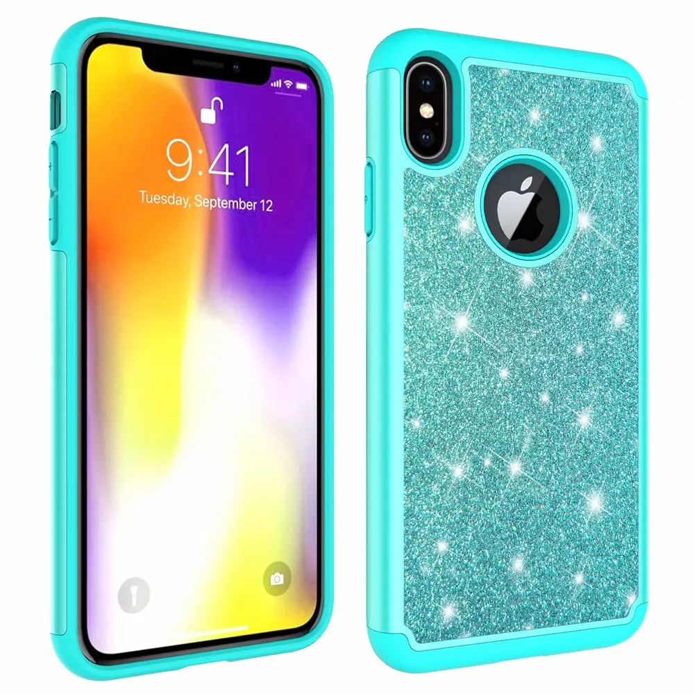 Для iphone 7 6 6s 8 Plus X XR XS Max Чехол Прочный PC + TPU 2 слоя гибридный полный корпус защита от