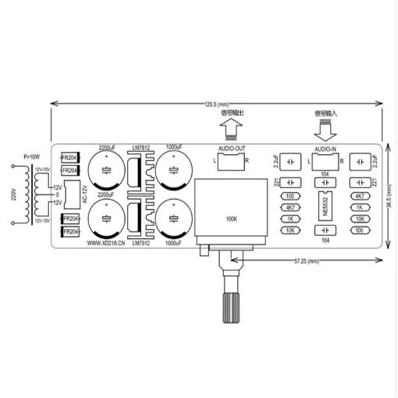 2018 DIY AC12V NE5532 плата предварительного усилителя|Усилители мощности| |