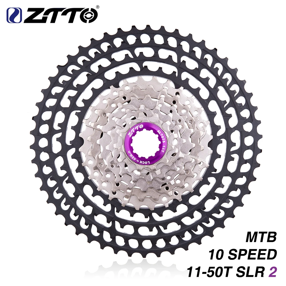 Ультралегкая кассета ZTTO MTB 10 скоростей 11 50T SLR2 для M7000 m6000 s k7 360g CNC звездочки