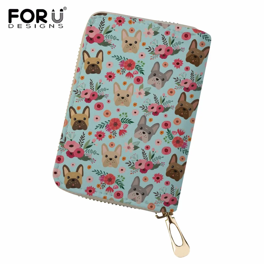 FORUDESIGNS женский держатель для карт кошелек Обложка паспорта с рисунком бульдога