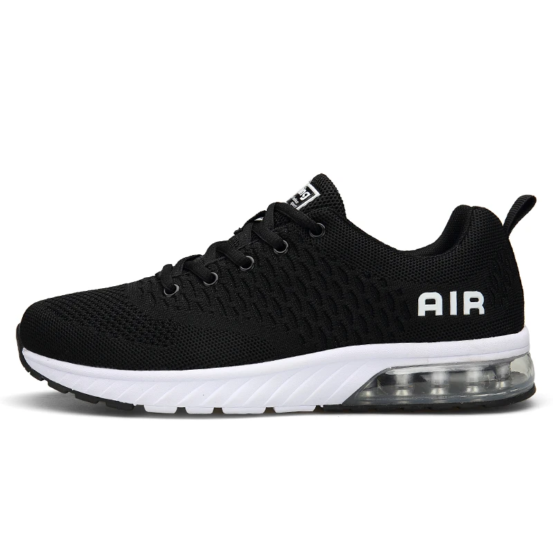 2018Men's flying woven sneakers cushion cushioning sports breathable four seasons men's running shoes |