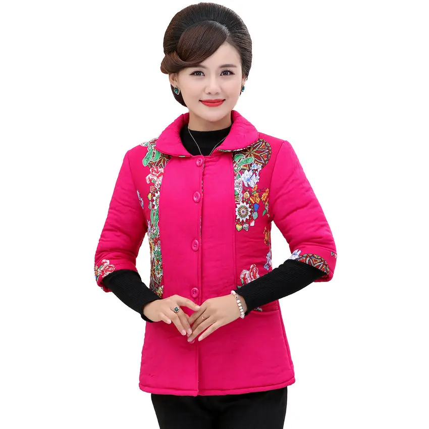 Rose Red Vest Этнический узор пуховые Жилеты для женщин Восточный Половина рукава стеганый жилет женский красный черный зеленый Цветочный Мягкий жилет осень 4XL - Цвет: Rose Red Vest