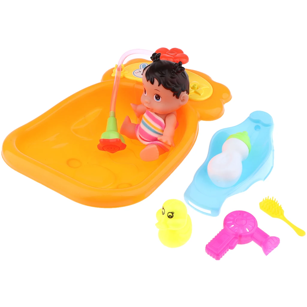 Bathtime кукольный набор для ванной мини игрушка ванны с детской куклой ролевые игры