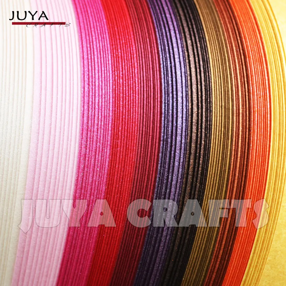Juya Metallic Paper Quilling Set - 24 Mixed Colors, Available in 2/3/5/7/10mm Widths image 4