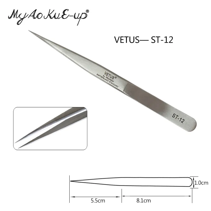 Антистатические ST пинцеты vetus 1 шт. оригинальные для наращивания ресниц пинцет из