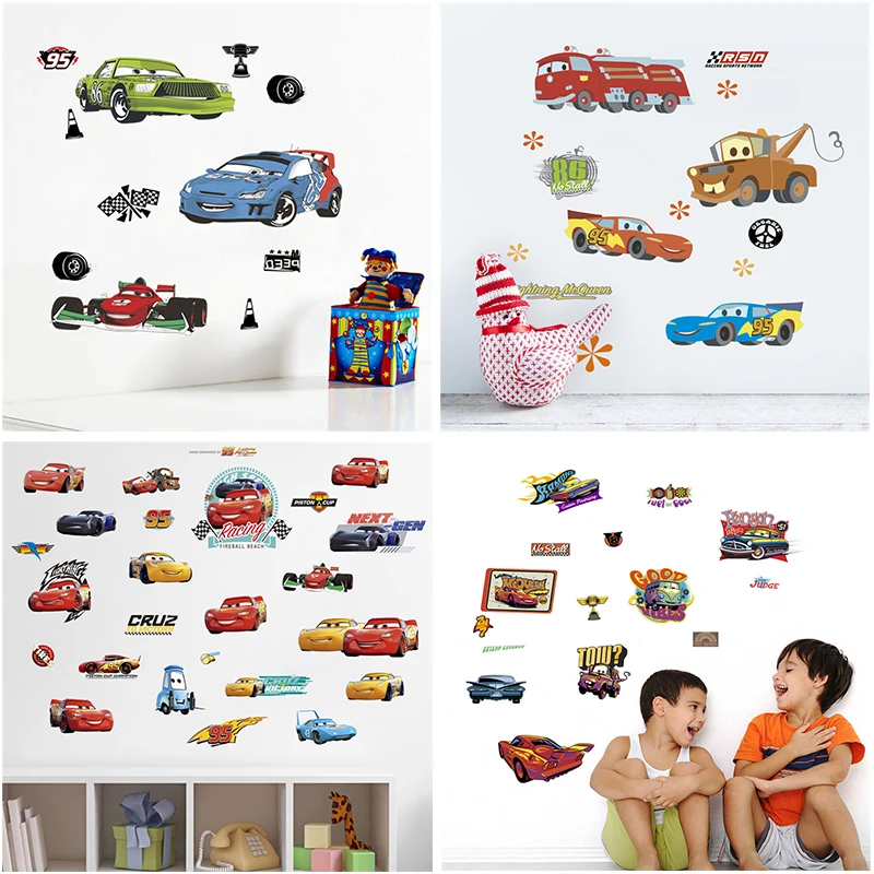 

Disney Cars Wall Stickers For Kids Rooms Nursery Home Decorations boy's Gifts Cartoon Wall Decals Diy Mural Art Pvc Posters