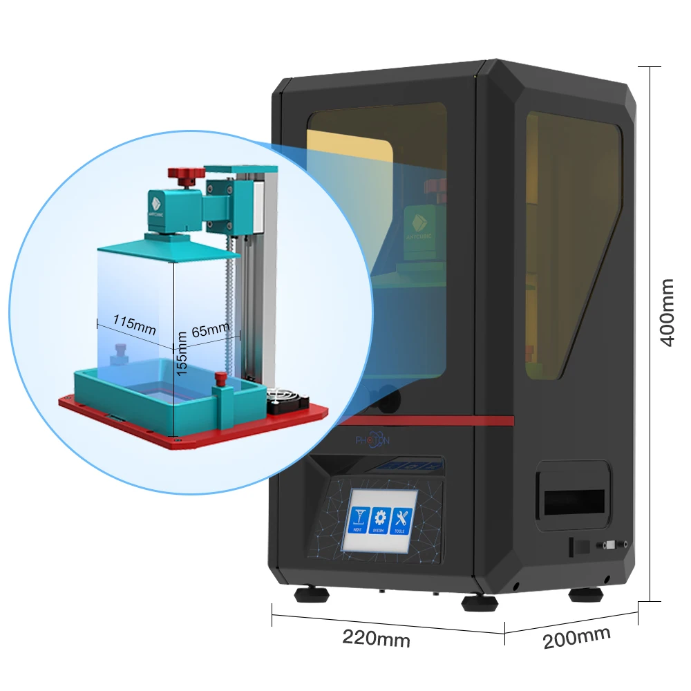 ANYCUBIC Фотон смолаы 3d принтер UV-LED сенсорный Экран Ultimate ломтик Скорость внутренний