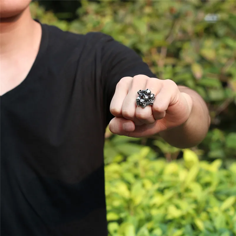 Классные кольца для мужчин из нержавеющей стали никогда не выцветают модные