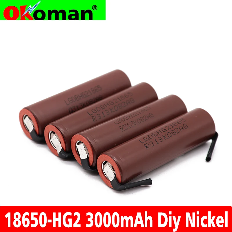 Оригинальный большой объем HG2 18650 3000 мАч перезаряжаемый аккумулятор для